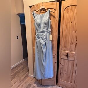 Stacees Chic Light Blue Sleeveless Maxi Dress-Bridesmaid or Mother of the Bride